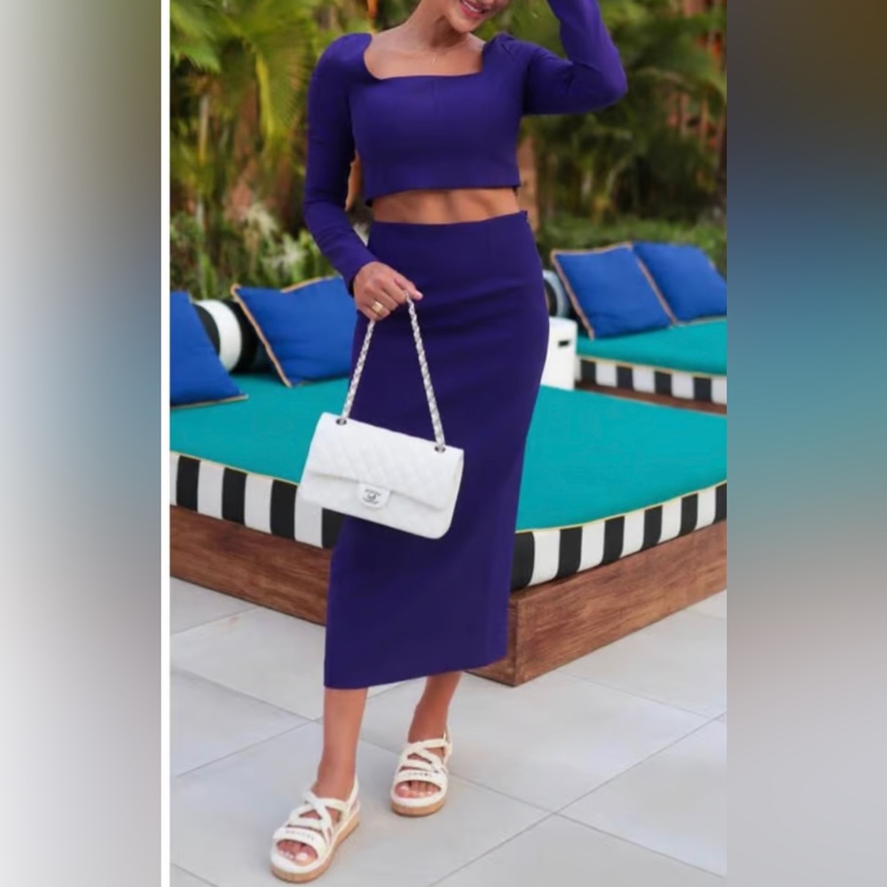 Zara Purple Pencil Skirt